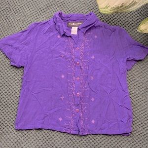 Vintage Cropped Button Up